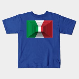 Italian flag 3d Kids T-Shirt